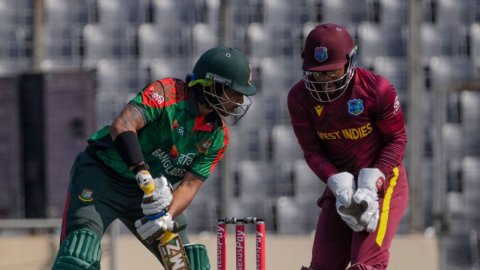 West Indies bowl 50 overs of spin against Bangladesh for the first time in ODI history, during the s West Indies bowl 50 overs of spin against Bangladesh for the first time in ODI history