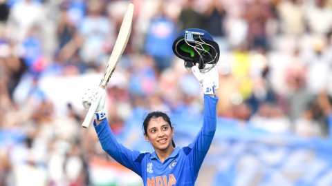 Navi Mumbai: ICC Women's World Cup : India vs New Zealand Women's World Cup: Mandhana hammers 14th ton in ODIs, helps India to massive start against New Zeala