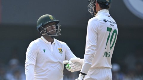 2nd Test: Muthusamy’s century, Jansen’s fifty take South Africa to 428/7