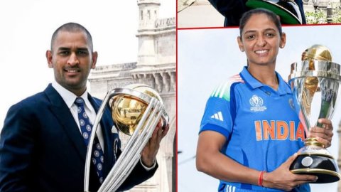 गेटवे ऑफ इंडिया पर वर्ल्ड कप ट्रॉफी संग नजर आईं हरमनप्रीत कौर, याद दिलाया 2011 का धोनी मोमेंट, तस्वी