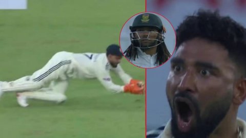 VIDEO: Rishabh Pant की बिजली-सी पकड़! Tony de Zorzi हुए शॉक्ड, Siraj ने जमाई जोरदार दहाड़