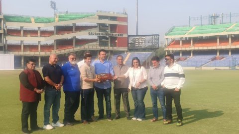 BCCI chief Mithun Manhas congratulates Rohan Jaitley as Arun Jaitley Stadium hosts 300+ first-class 