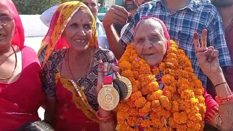 94 साल की उम्र में बीकानेर की पानी देवी गोदारा ने जीते 4 गोल्ड मेडल