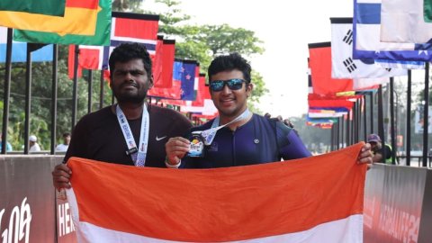 गोवा: भाजपा सांसद तेजस्वी सूर्या ने दूसरी बार आयरनमैन 70.3 दौड़ पूरी की