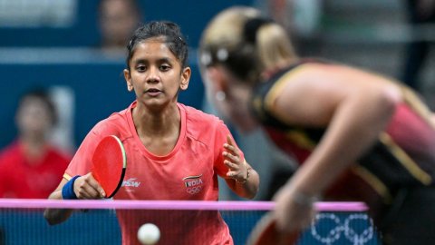 Paris : Women's teams quarterfinal table tennis match at the Paris Olympics 2024