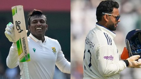 VIDEO: 'मारने दे इसको', ऋषभ पंत ने ललकारा तो मुथुसामी ने अगली ही बॉल पर दे मारा सिक्स