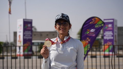 KIUG 2025: Cyclist Meenakshi clinches first gold of Games; Jain University dominates swimming events