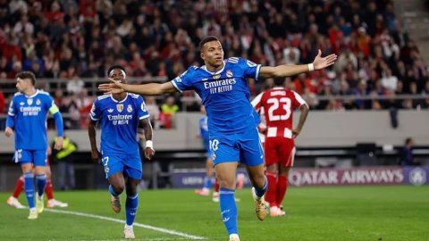 Mbappe nets second-fastest UCL hat-trick as Madrid beat Olympiacos
