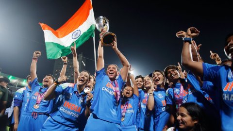 'Naa lega koi panga... rahega sabse upar tiranga': Women in Blue unveil victory song after maiden Wo