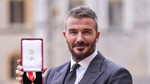 Sir David Beckham receives knighthood at Windsor Castle
