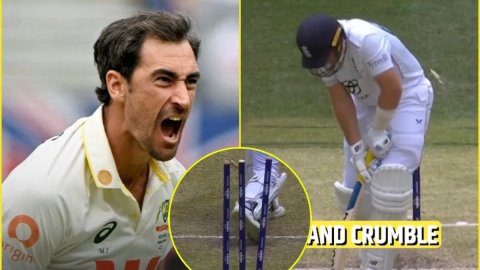 Mitchell Starc ने उखाड़ी Joe Root की जड़े, रॉकेट की रफ्तार से बॉल डालकर Perth में किया Bowled; देखें