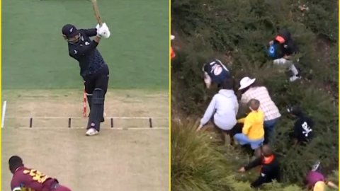 Tim Robinson ने Jayden Seales को मारा बवाल छक्का, डुनेडिन स्टेडियम के बाहर गिरी बॉल; देखें VIDEO