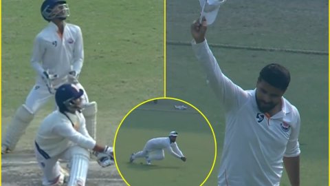 VIDEO: ये नहीं देखा तो कुछ नहीं देखा, जम्मू-कश्मीर के Vivrant Sharma ने डाइव करके पकड़ा Ayush Badoni