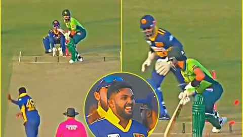 Babar Azam की बत्ती हुई गुल, Wanindu Hasaranga ने बवाल बॉल डालकर उड़ाए डंडे; देखें VIDEO