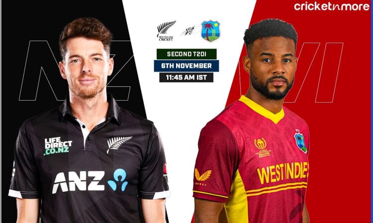 NZ vs WI 2nd T20: वेस्टइंडीज ने टॉस जीतकर चुनी गेंदबाज़ी, यहां देखें दोनों टीमों की प्लेइंग इलेवन