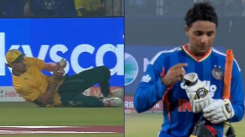 अभिषेक शर्मा बड़ा शॉट खेलना चाहते थे, पर मार्को यानसेन ने एक हाथ से लपक लिया शानदार कैच