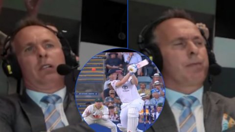 मिचेल स्टार्क की गेंद पर हैरी ब्रूक स्लिप में थमा बैठे आसान कैच, उतर गया माइकल वॉन का चेहरा; VIDEO व