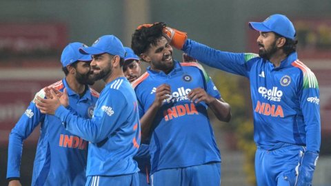  India Fast Bowler Harshit Rana Reprimanded For Breaching ICC Code Of Conduct