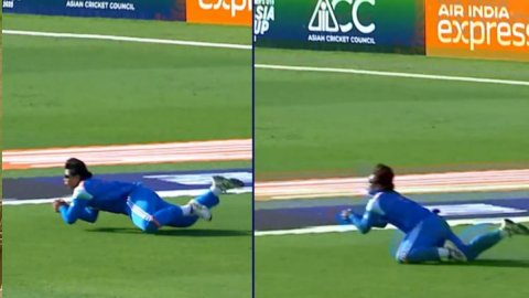 U19 Asia Cup: Vaibhav Sooryavanshi का कमाल! 171 रन ठोकने के बाद पकड़ा गजब का डाइविंग कैच; देखें VIDE