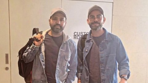 विराट कोहली और रोहित शर्मा का ट्विनिंग लुक सोशल मीडिया पर छाया, डेनिम जैकेट में दिखे टीम इंडिया के स
