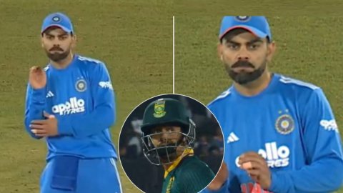 VIDEO: Quinton de Kock के आउट होते ही दिखा Virat Kohli का मज़ेदार सेलिब्रेशन, वायरल हुआ रिएक्शन