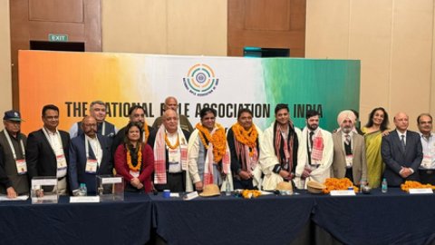 नेशनल राइफल एसोसिएशन ऑफ इंडिया के अध्यक्ष के तौर पर कलिकेश सिंह देव ने कार्य शुरू किया