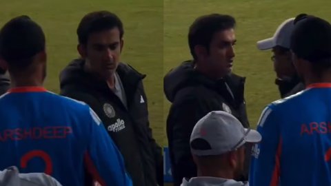VIDEO: हार के बाद उतरा गौतम गंभीर का चेहरा, इंडियन प्लेयर्स से हाथ मिलाते वक्त भी दिखाया गुस्सा