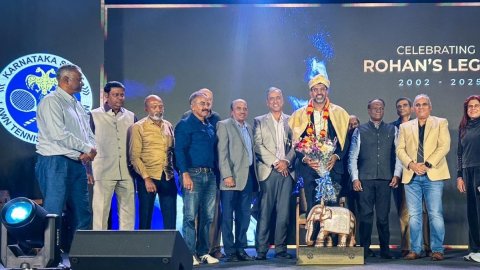 KSLTA honours Rohan Bopanna's legacy at a felicitation event in Bengaluru
