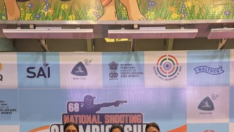 Manu Bhaker, Simranpreet Kaur Brar strike gold in women’s 25m sports pistol in National Shooting C's