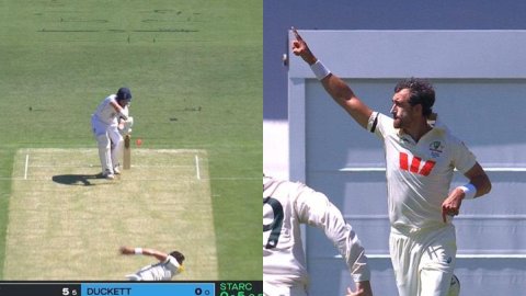 WATCH: मिचेल स्टार्क ने पिंक बॉल से भी मचाई तबाही, 4 गेंदों में किया दो इंग्लिश बल्लेबाजों को आउट