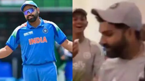 WATCH: 'मोटा हो जाऊंगा वापस', रोहित शर्मा ने केक खाने से किया मना