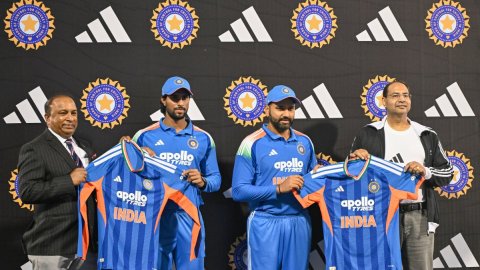 Rohit Sharma, Tilak Varma unveil India's jersey for 2026 Men’s T20 World Cup