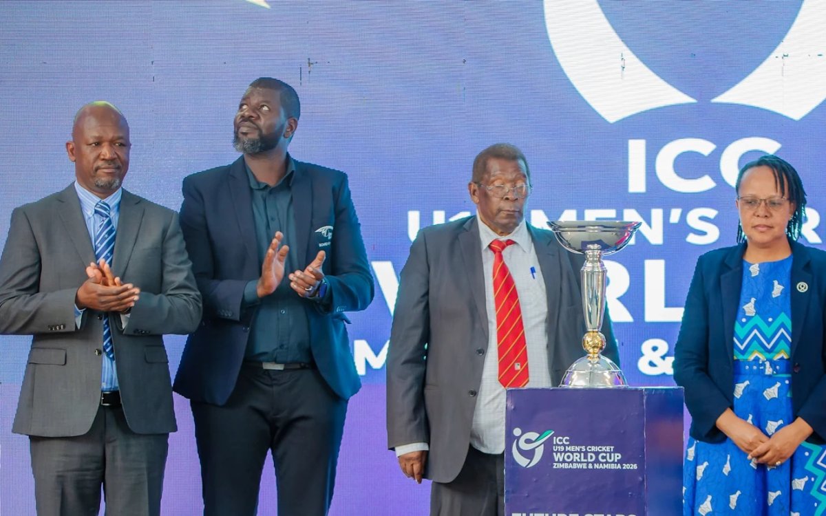 Men's Cwc Trophy U19 Men’s CWC 2026 Countdown Begins With Trophy Unveil In Harare On ...