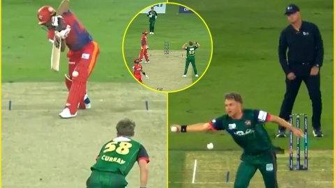 क्या आपने देखा Sam Curran का बाइसेप्स फ्लेक्स सेलिब्रेशन? एक हाथ से पकड़ा था Gulbadin Naib का बवाल क