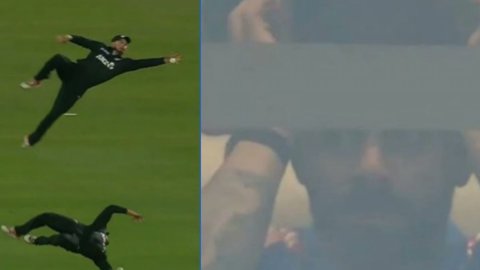 VIDEO: Glenn Phillips की फील्डिंग देख दंग रह गए Virat Kohli, ड्रेसिंग रूम में पकड़ लिया सिर