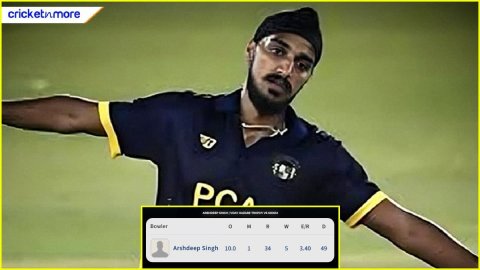 W,W,W,W,W: अर्शदीप सिंह ने सिक्किम के बल्लेबाज़ों पर बरपाया कहर, 10 ओवर में सिर्फ 34 रन देकर लिए 5 व