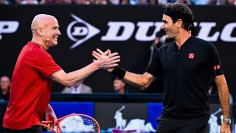 Aus Open: Federer, Agassi light up opening ceremony at Melbourne Park