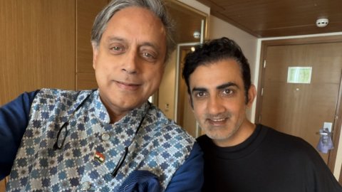 'The man with the toughest job after PM,' says Tharoor after meeting Gautam Gambhir ahead of the fir