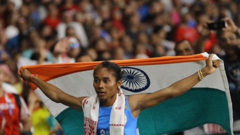 Aug 2018,Jakarta,Indonesia,Hima Das,silver medal,400m race