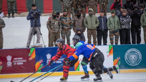 KIWG 2026: Ladakh women set up ice-hockey final against ITBP, snowfall impacts long-track skating sc