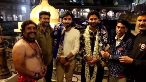 Nitish Reddy attends Bhasma Aarti at Shri Mahakaleshwar Jyotirlinga Temple