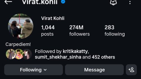 Virat Kohli's Instagram account reinstated after brief disappearance
