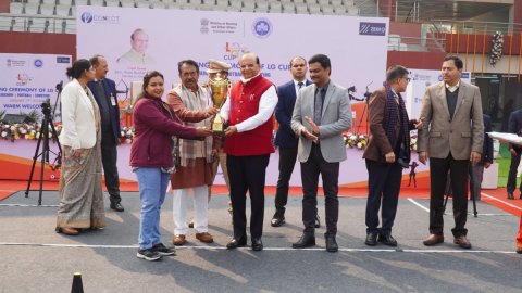 VK Saxena lauds DDA for sports infra, awards medals to LG Cup 2026 winners