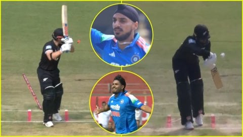 Arshdeep ने उड़ाए Nicholls के डंडे, फिर Harshit बने Conway के काल; सिर्फ 7 बॉल में कीवी टीम ने खोए 2