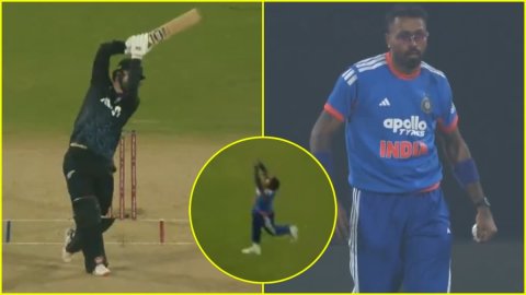 VIDEO: ये नहीं देखा तो कुछ नहीं देखा! Hardik Pandya ने गुवाहाटी T20I में पकड़ा Devon Conway का बेहद 