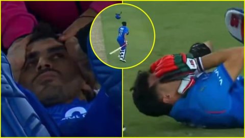 हेलमेट हवा में उड़ा और जमीन पर गिर गए Rahmanullah Gurbaz... दुबई से सामने आया बेहद ही डरावना VIDEO