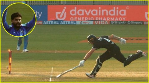 Shreyas Iyer का रॉकेट थ्रो देखा क्या? Direct Hit से न्यूजीलैंड के कैप्टन Michael Bracewell के उड़ा द