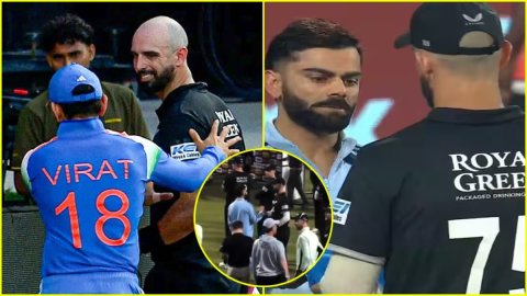 3 मैचों में 2 सेंचुरी 1 हाफ सेंचुरी और 352 रन! Daryl Mitchell से खुश हुए Virat Kohli; गिफ्ट कर दी खा
