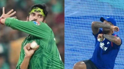 पाकिस्तान के खिलाफ मुकाबले से पहले Suryakumar Yadav ने उतारी Usman Tariq के गेंदबाजी एक्शन की नकल, V