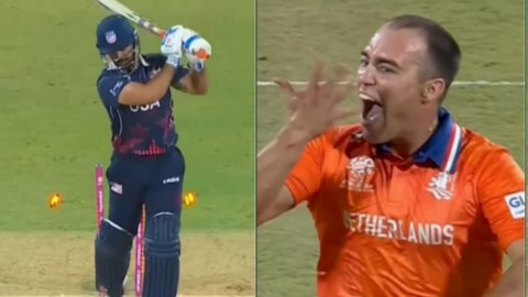 VIDEO: Kyle Klein की आग उगलती गेंद पर ढेर हुए Shayan Jahangir, फिर John Cena स्टाइल सेलिब्रेशन से मच